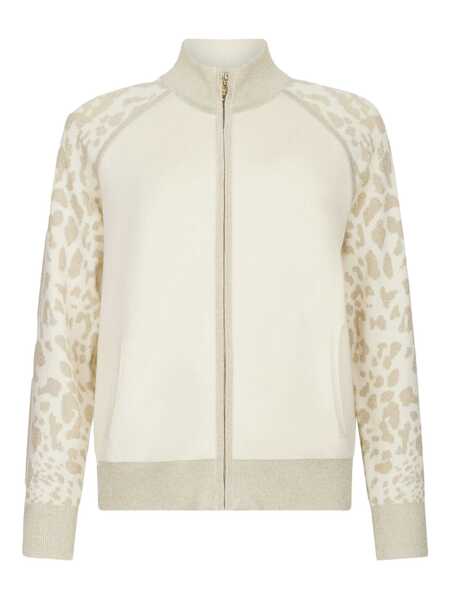 Pulovere Liu Jo Liu Jo White And Gold Animal-Print Turtleneck Sweater BIANCO E ORO Femei (BM 18646026) 1