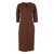 Fabiana Filippi MILANO STITCH JERSEY FITTED DRESS WITH PIERCING DETAIL Brown