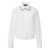 Fabiana Filippi POPLIN CROPPED SHIRT WITH PEPITA EMBROIDERY ON COLLAR White