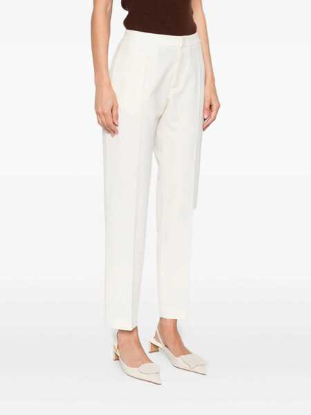 Pantaloni Fabiana Filippi TECNO TAILORING REGULAR FIT TROUSERS White Femei (BM 18646629) 3