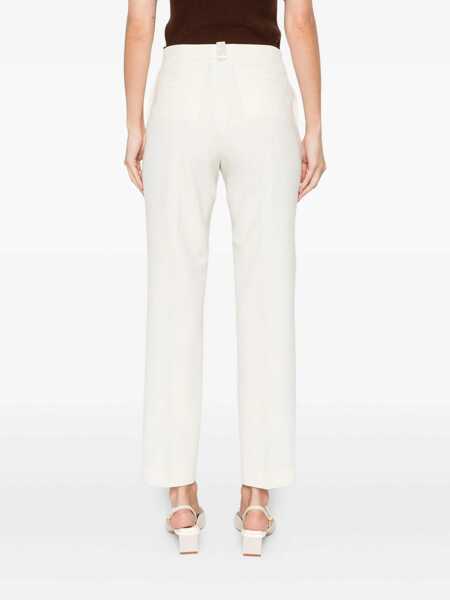 Pantaloni Fabiana Filippi TECNO TAILORING REGULAR FIT TROUSERS White Femei (BM 18646629) 4