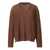 Fabiana Filippi SEQUIN OVERSIZE V NECK SWEATER Brown