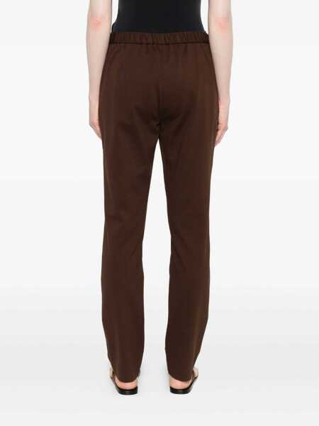 Pantaloni Fabiana Filippi MILANO STITCH JERSEY REGULAR JOGGING TROUSERS Brown Femei (BM 18646635) 4