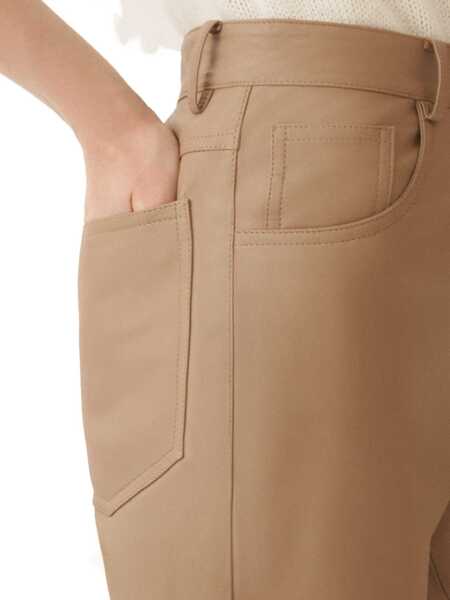 Pantaloni Fabiana Filippi SOFT LAMBSKIN BOOTCUT TROUSERS Brown Femei (BM 18646659) 5