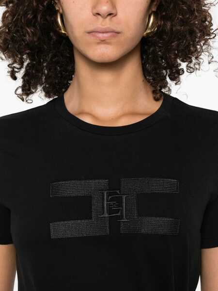 Tricouri Elisabetta Franchi WOMENS T-SHIRT Black   Femei (BM 18646668) 5