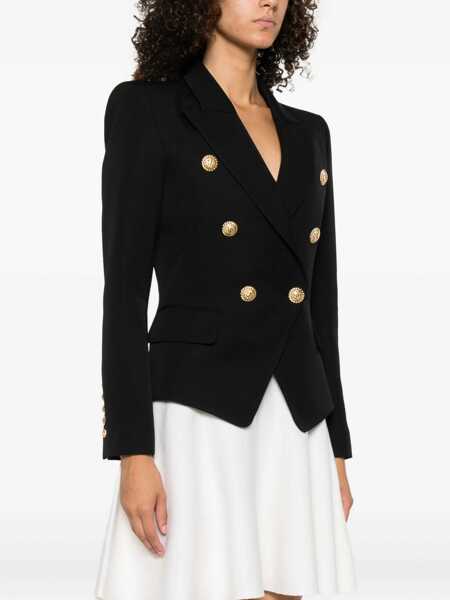 Sacouri Balmain Double-breasted Blazer NOIR Femei (BM 18646786) 3