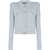 Balmain Embossed knit Cardigan BLEU/BLANC