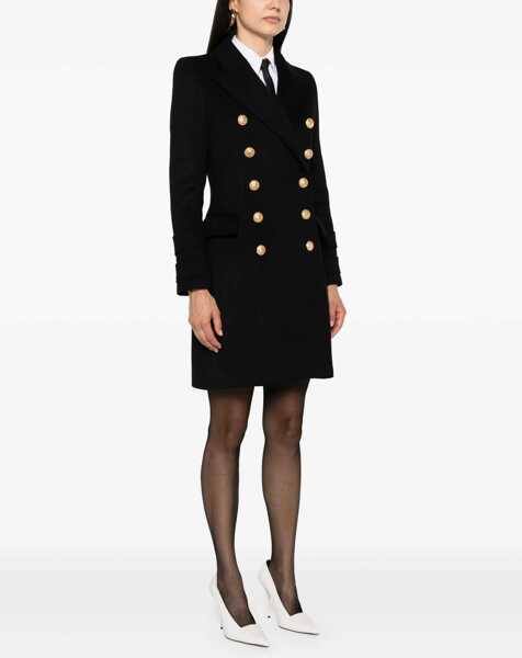 Paltoane Balmain wool and cashmere double-breasted Coat NOIR Femei (BM 18646798) 3