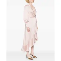 Rochii ZIMMERMANN Dama - Rochii ZIMMERMANN Silk charmeuse wrap Dress PETAL Femei (BM 18646828) - B-mall.ro