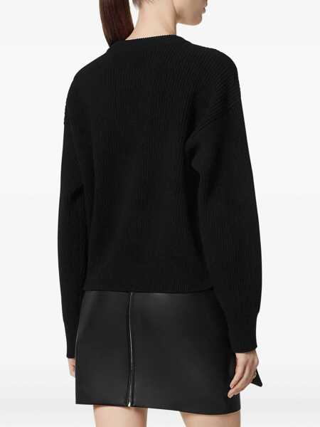 Pulovere Versace Barocco Leaf Embroidered Sweater BLACK Femei (BM 18646945) 4