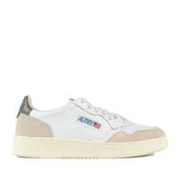 Sneakers Autry Medalist Low Sneakers In White Suede And Leather And Morel Barbati