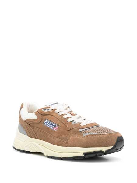 Sneakers AUTRY Autry Hyperway Sneakers In Mesh And Suede Cigar And Silver BROWN Barbati (BM 18649023) 2