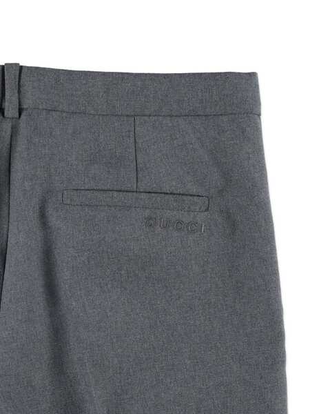 Pantaloni casual Gucci J PANTS PLAIN STIFF WOOL Gray Fete (BM 18649473) 3
