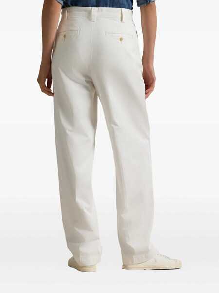 Pantaloni casual Ralph Lauren Straight leg trousers White Femei (BM 18649488) 4