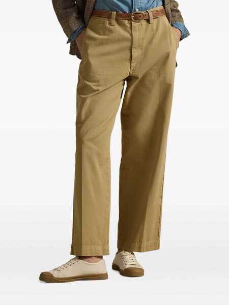 Pantaloni casual Ralph Lauren Straight leg trousers Beige Femei (BM 18649497) 2