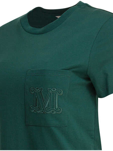 Tricouri Max Mara Cotton jersey T-shirt Green Femei (BM 18649521) 3