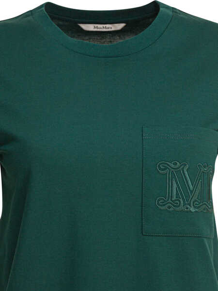 Tricouri Max Mara Cotton jersey T-shirt Green Femei (BM 18649521) 4