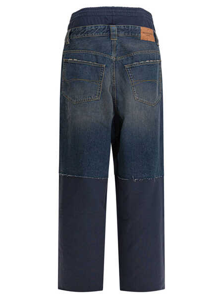 Blugi drepti Balenciaga Jeans Patched Molleton Blue Barbati (BM 18649551) 2