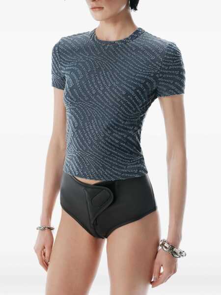 Tricouri Alexander Wang T-Shirt With Logo GREY Femei (BM 18649591) 5