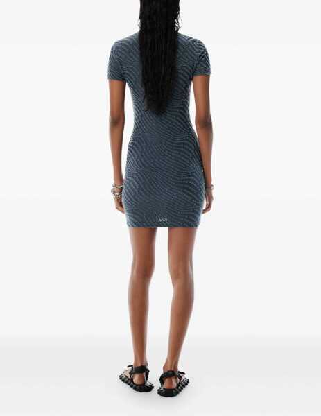 Rochii casual Alexander Wang Jacquard Mini Dress With Logo GREY Femei (BM 18649600) 3