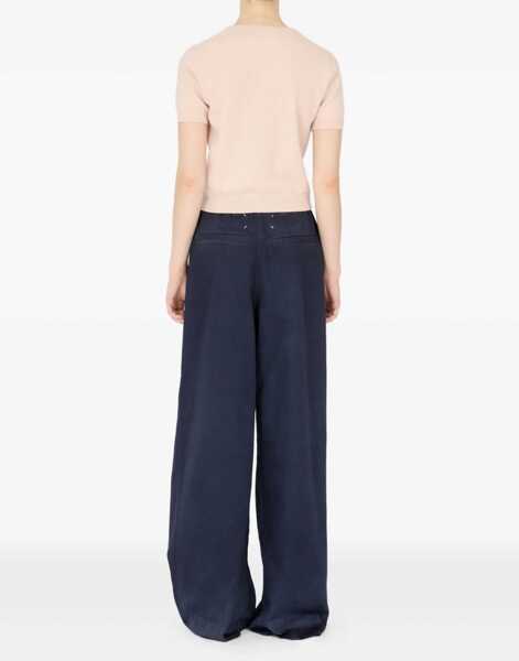 Tricouri Maison Margiela Wool Crew Neck T-Shirt PINK Femei (BM 18649603) 4