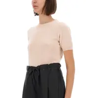 Tricouri Maison Margiela Dama - Tricouri Maison Margiela Wool Crew Neck T-Shirt PINK Femei (BM 18649603) - B-mall.ro