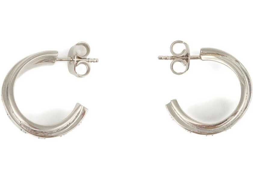 Cercei MM6 Maison Margiela Hoop Earrings SILVER Femei (BM 18649630) 4