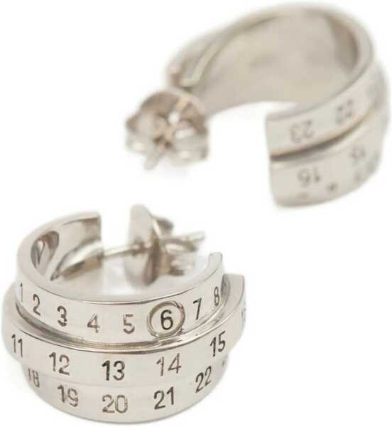Cercei MM6 Maison Margiela Hoop Earrings SILVER Femei (BM 18649630) 5