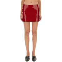 Fuste casual MOSCHINO JEANS Shiny Leather Skirt