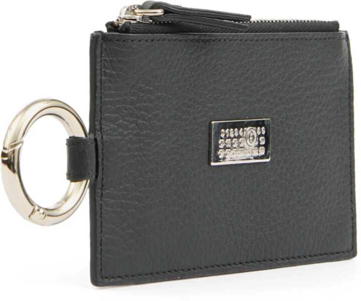 Portofele MM6 Maison Margiela Zippered Card Holder BLACK Femei (BM 18649672) 2