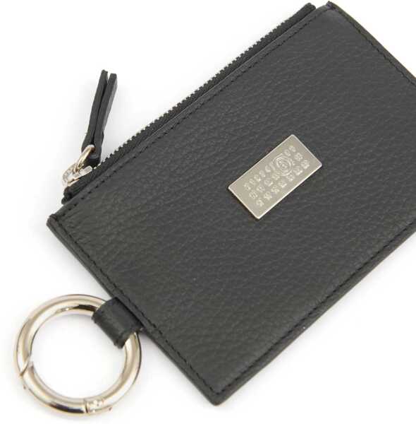 Portofele MM6 Maison Margiela Zippered Card Holder BLACK Femei (BM 18649672) 3
