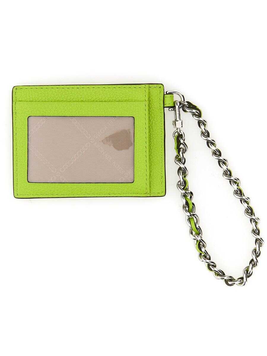 Portofele Michael Kors Michael Kors Leather Card Holder GREEN Femei (BM 18650313) 2