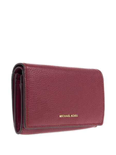 Portofele Michael Kors Michael Kors Leather Wallet Red Femei (BM 18650319) 3