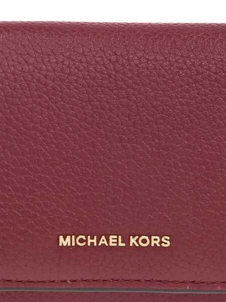 Portofele Michael Kors Michael Kors Leather Wallet Red Femei (BM 18650319) 4