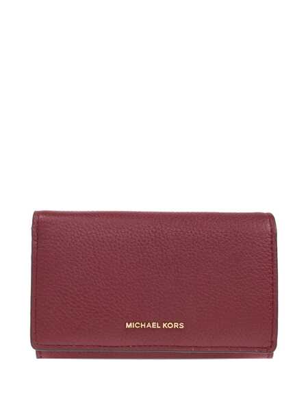 Portofele Michael Kors Michael Kors Leather Wallet Red Femei (BM 18650319) 1