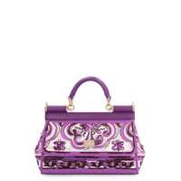 Genti de mana Dolce & Gabbana Small Sicily Leather Handbag Femei