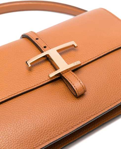 Genti de umar TODS T Timelss Flap Bag In Leather BROWN Femei (BM 18650803) 4