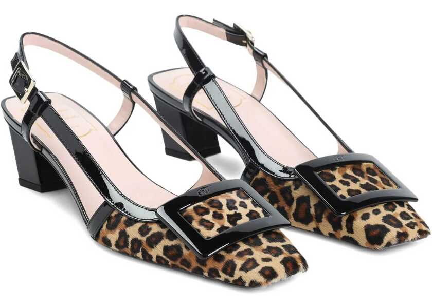 Pantofi cu toc Roger Vivier Belle Vivier Pony Slingback Pumps BLACK Femei (BM 18650836) 2