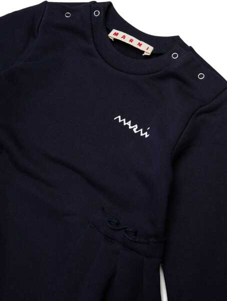 Rochii casual Marni Dress With Logo BLUE Fete (BM 18650887) 4