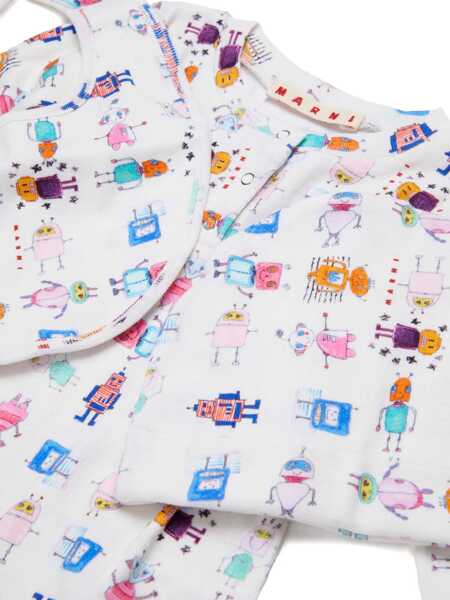 Costume Marni Romper Kit With Bib And Hat WHITE Baieti (BM 18650923) 3