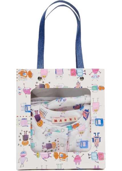 Costume Marni Romper Kit With Bib And Hat WHITE Baieti (BM 18650923) 4