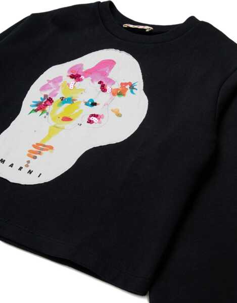 Hanorace Marni Sweatshirt With Logo BLACK Fete (BM 18650932) 3