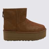 Bocanci UGG Beige Classic Mini Platform Boots Femei