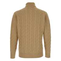 Imbracaminte Kangra pentru Barbati - Pulovere Kangra Beige Turtleneck Sweater With Braided Design In Wool Man Beige Barbati (BM 18653115) - B-mall.ro
