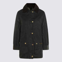 Paltoane Barbour Black Cotton Coat Femei
