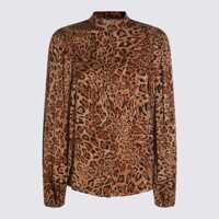 Camasi Twinset Brown Viscose Shirt Femei