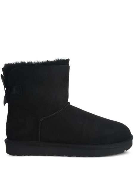 Pantofi cu toc UGG UGG WomenS Mini Bailey Bow Ii Suede Boots Black Femei (BM 18653631) 1