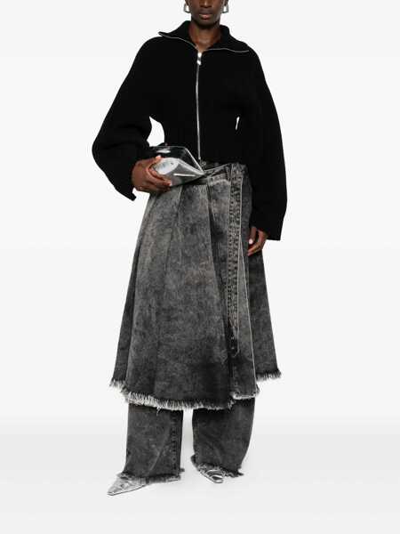 Cardigane THE ATTICO The Attico Wool And Cashmere Cardigan Black Femei (BM 18653775) 2