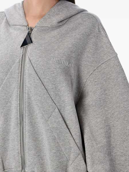 Bluze de trening THE ATTICO The Attico Zip-Up Hoodie Grey Femei (BM 18653781) 3