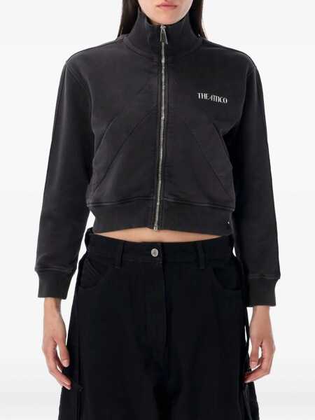 Pulovere THE ATTICO The Attico Zip-Up Cropped Sweatshirt FADED BLACK Femei (BM 18653784) 1